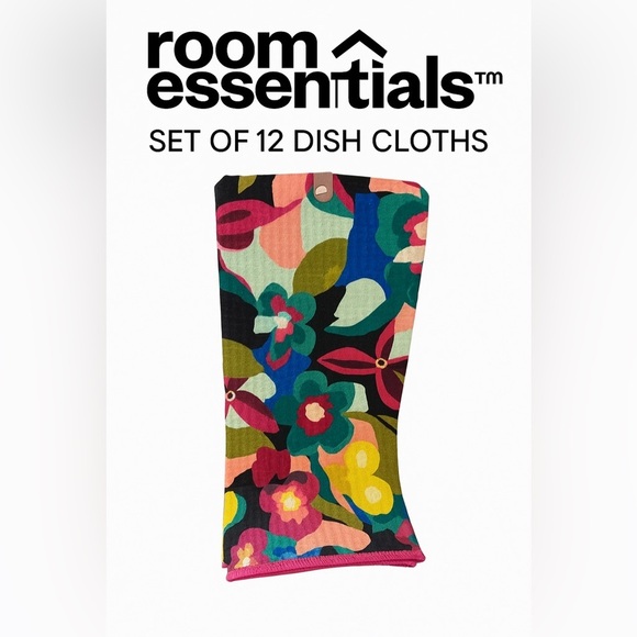 Room Essentials Other - ROOM ESSENTIALS
Set of 12 Abstract Floral Dish Cloths · 16” x 26”